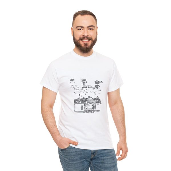 Camera Diagram Shirt Front white