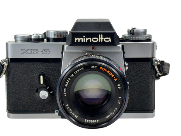 Minolta XE-5 with 50mm 1.7 lens and analog light meter - Fully functional