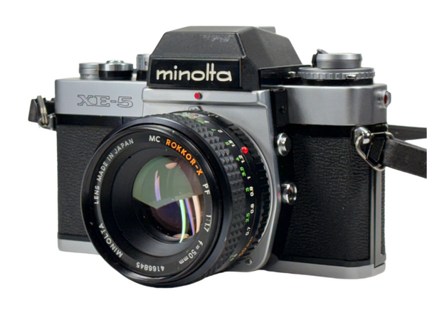 Minolta XE-5 with 50mm 1.7 lens and analog light meter - Fully functional