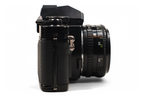 Sear KSX 35mm film camera.  Crisp, standard 50mm 2.0 prime lens.