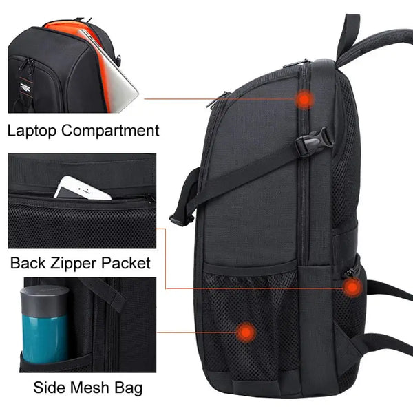 Camera backpack - side