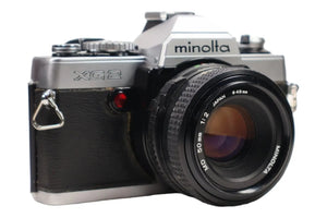  film camera finds - Minolta XG-2 w/50mm lens left side front