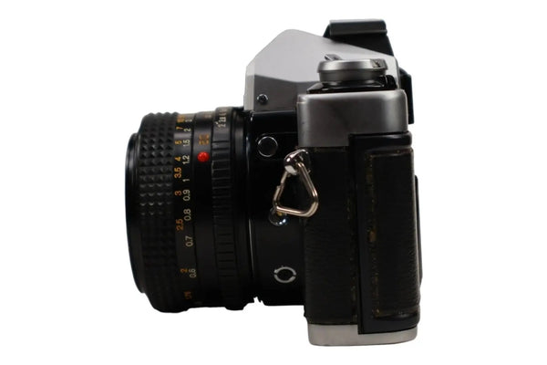  film camera finds - Minolta XG-2 w/50mm lens - left side